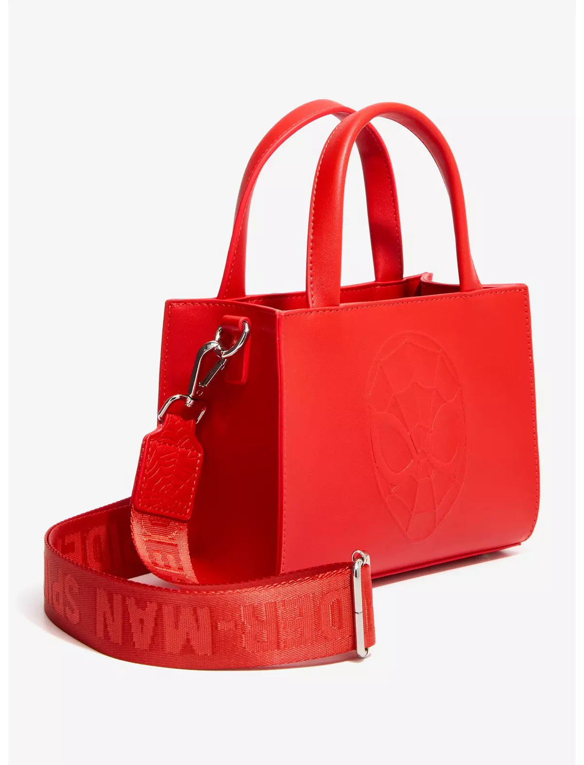 Marvel Spider-Man Embossed Mask Crossbody Mini Tote Bag  - Loungefly