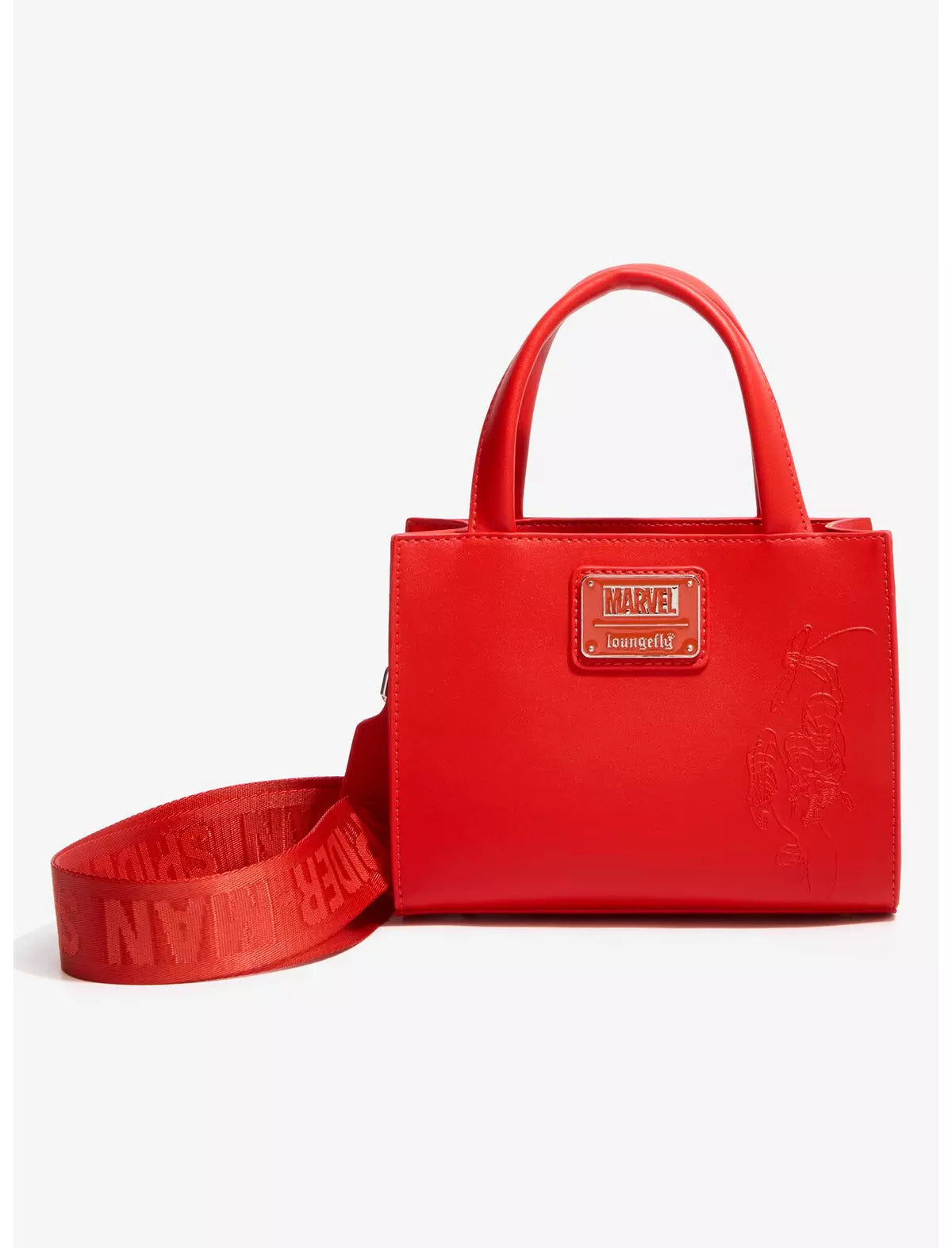 Marvel Spider-Man Embossed Mask Crossbody Mini Tote Bag  - Loungefly
