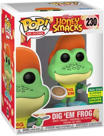 Funko POP! AD Icons Honey Smacks Dig Em Frog #230 - CON STICKER NOT THIS PIC