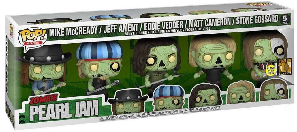 Rocks Zombie Pearl Jam Glows In The Dark 5-Pack Exclusive - Funko Pop!