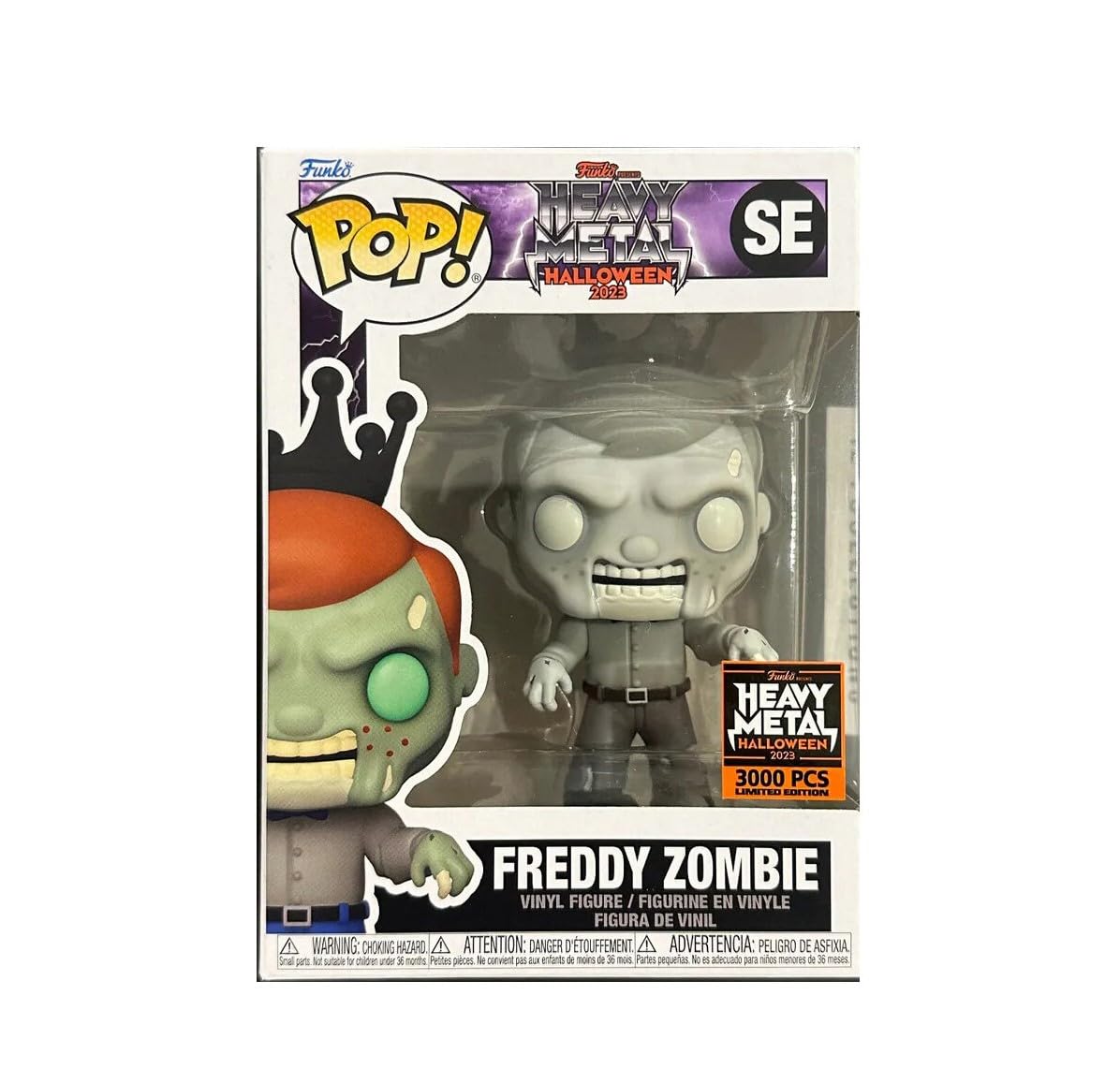 Halloween Heavy Metal Freddy Zombie Black And White LE 3000 - #3000 - Funko Pop!
