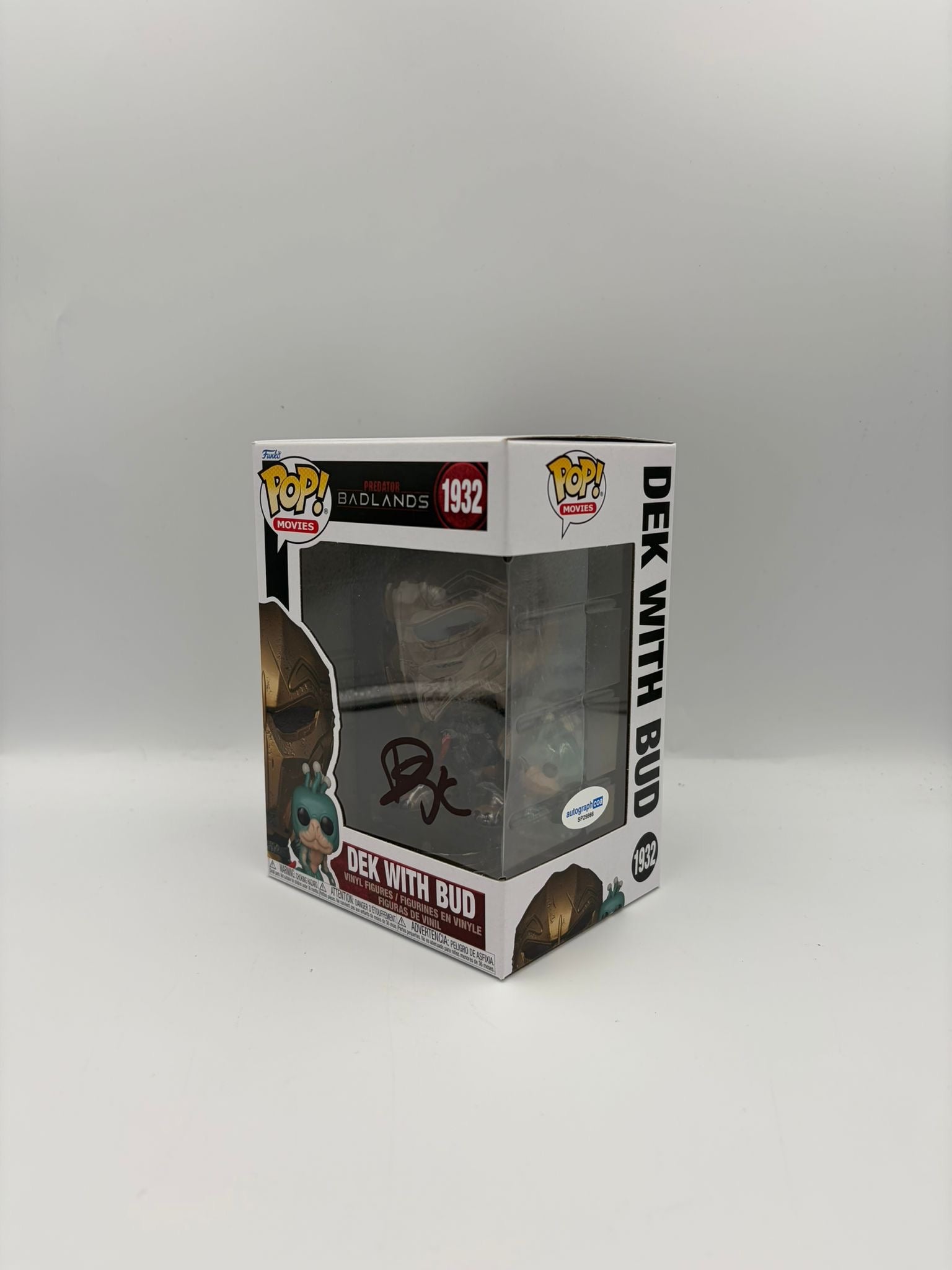 Dek With Bud  - #1932 - Predator Badlands  - Signed By Dimitrius Schuster-Koloamatangi   - Autographcoa Certified Funko Pop!