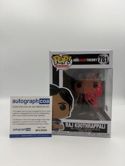 Raj Koothrappali  - #781 - The Big Bang Theory  - Funko Pop - Television - Signed By Kunal Nayyar - Certified Autographcoa