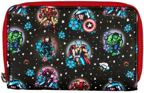 Avengers Tattoo Zip Around Wallet - Marvel - Loungefly