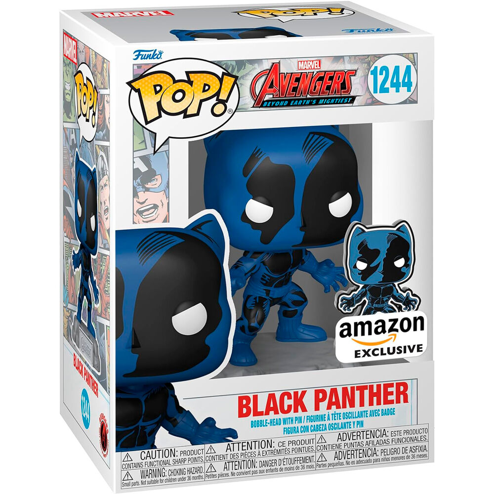 Marvel Black Panther  - #1244 - Funko POP! With Pin AMAZON EXCLUSIVE