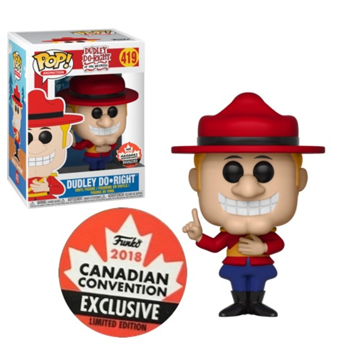Dudley Do Right - # 419- Funko POP! 2018 Canadian Convention Exclusive
