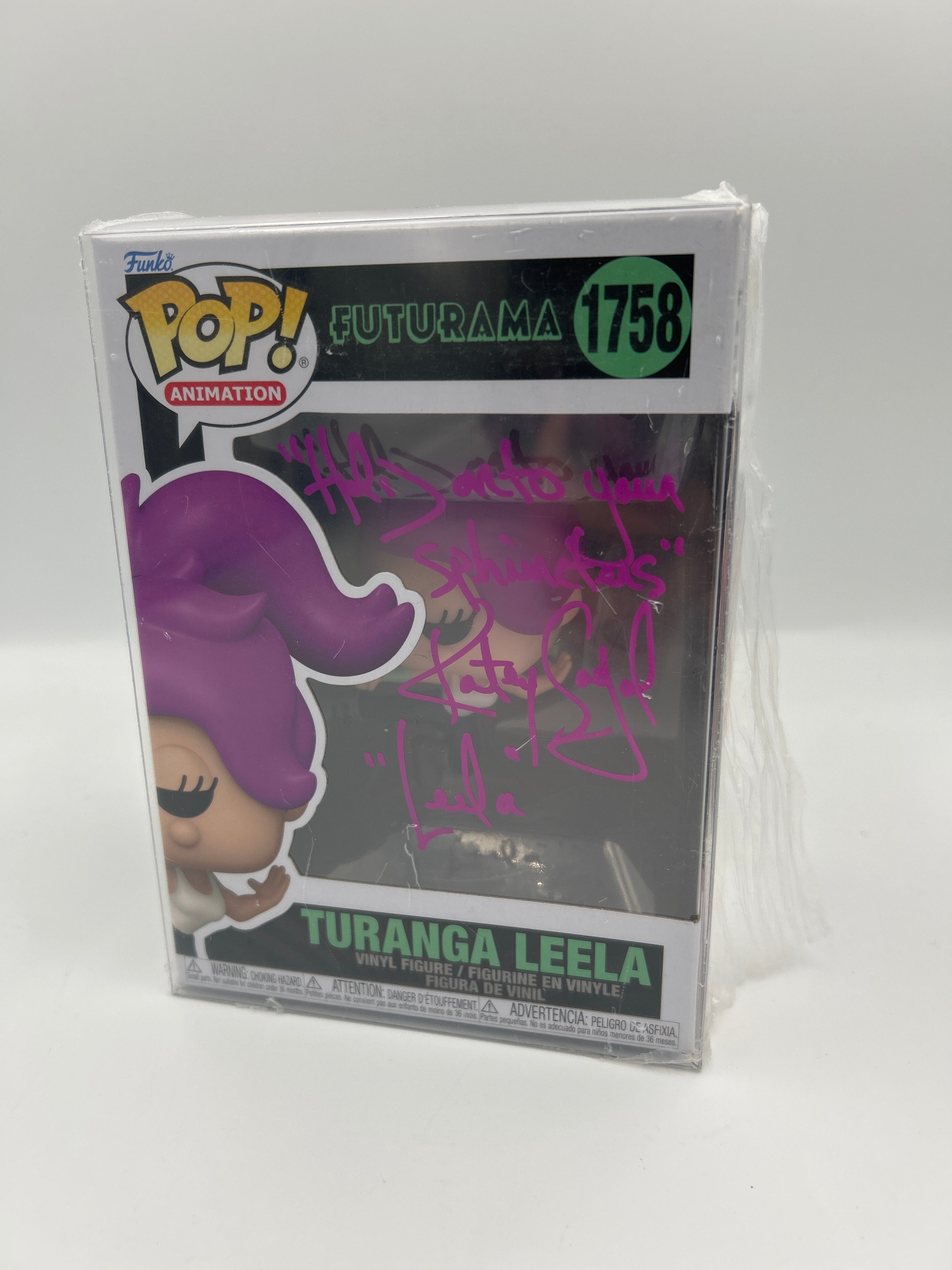 Turanga Leela - #1758 - Funko Pop! - Animation - Futurama -  Signed by  Katey Sagal - Certified Pop!