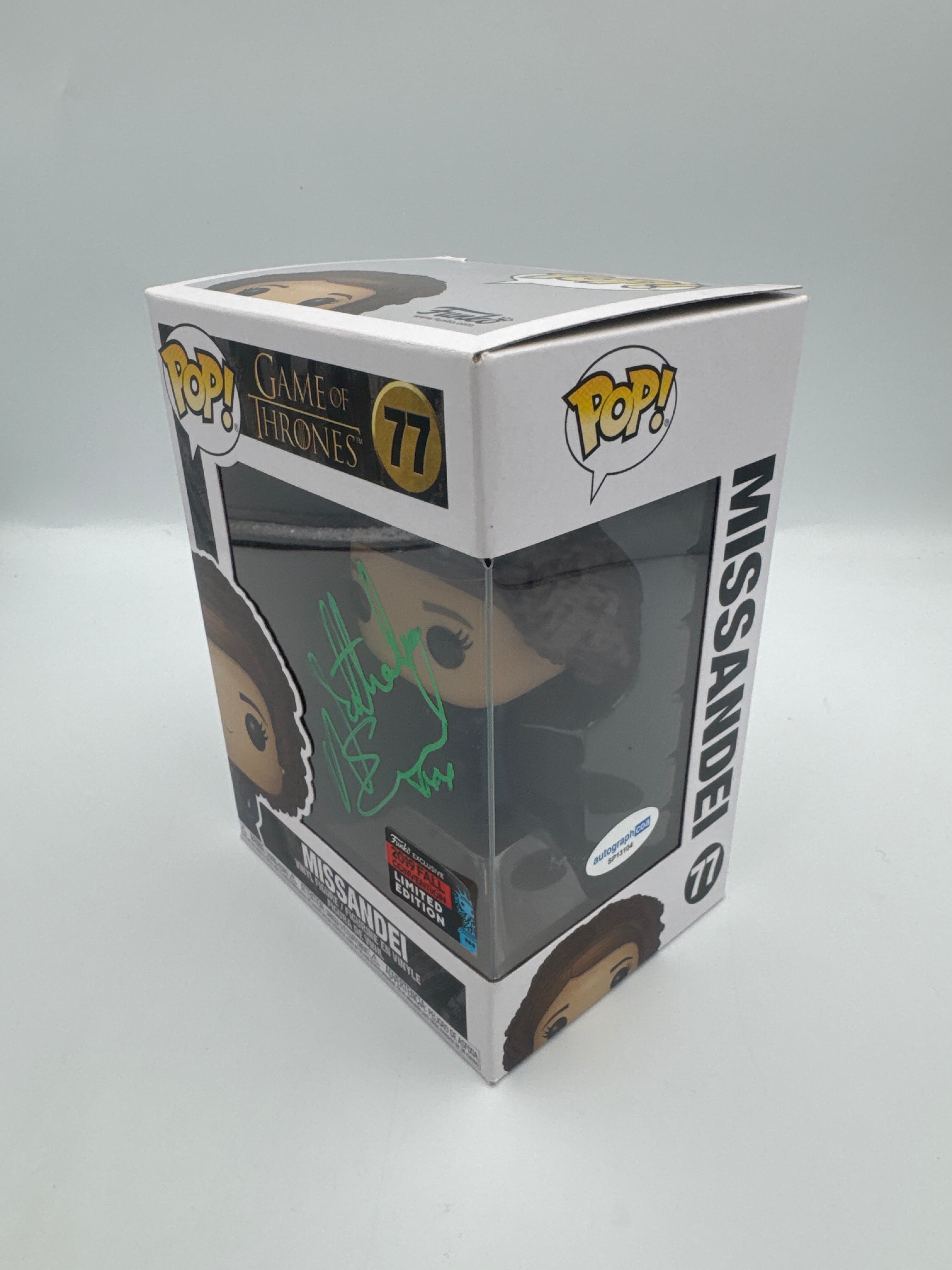 Missandei - #77 - Funko Pop! - Game of Thrones - 2019 Fall Convention Limited Edition - Signed By Nathalie Emmanuel   - Certified By Autographcoa