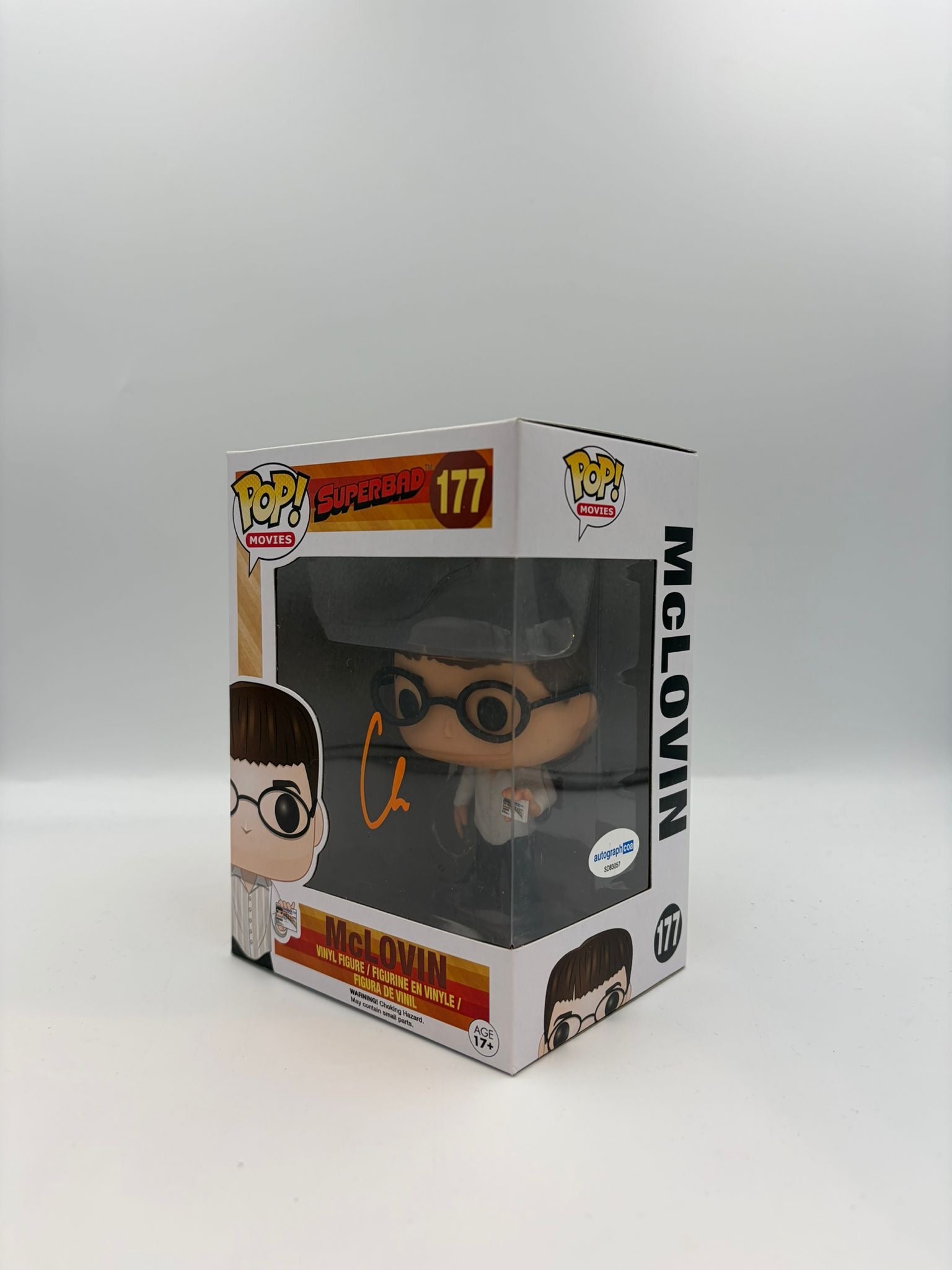 Signed Superbad - McLovin - #177 - Funko Pop! -Movies - Christopher Mintz-Plasse - Certified POP!
