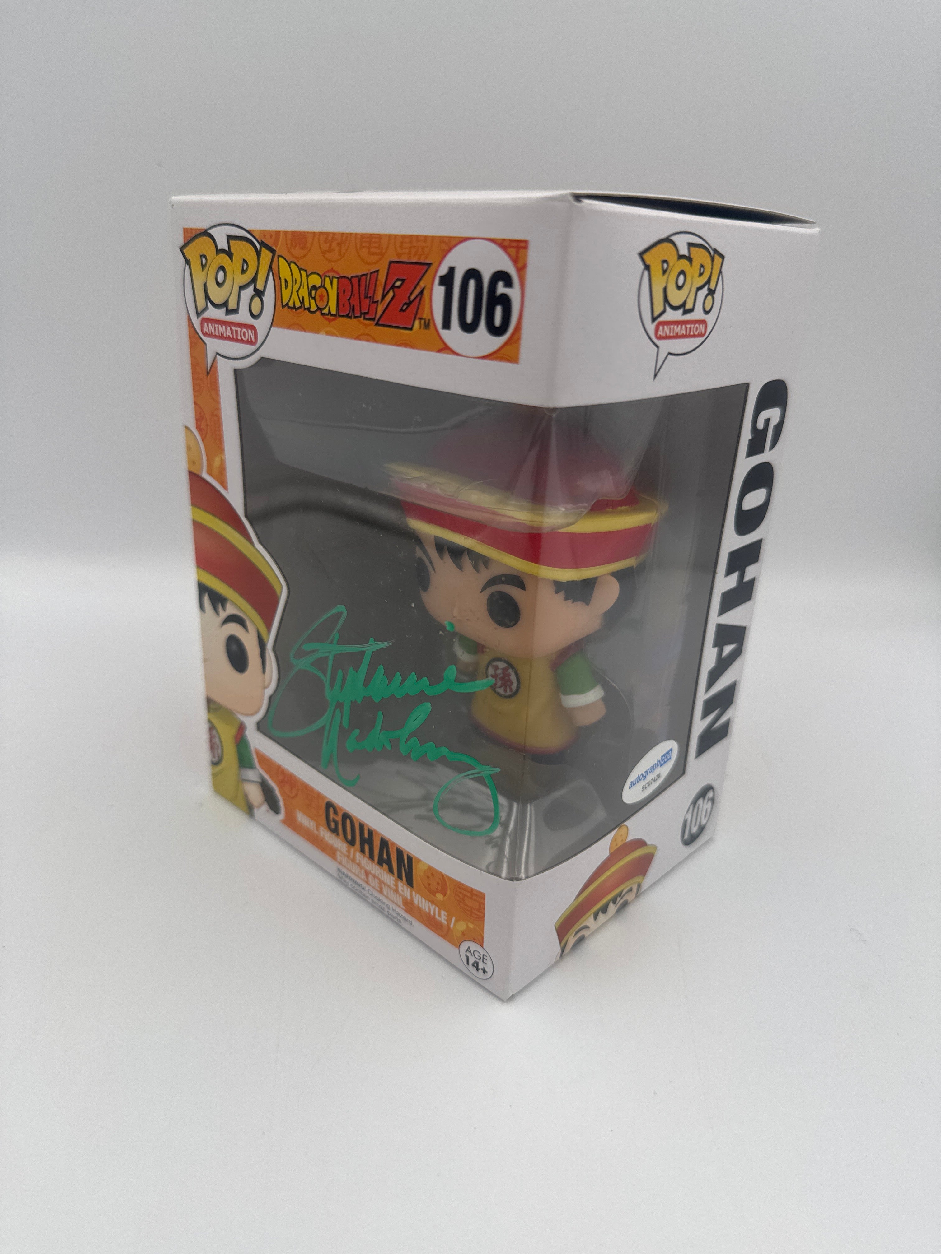 Gohan - #106 - Funko Pop! - Animation - Dragonball z - Signed By Stephanie Nadonly - Autographcoa Certified Pop