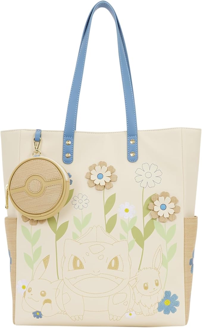 Pokémon Floral Tote Crossbody with Coin Bag - Loungefly