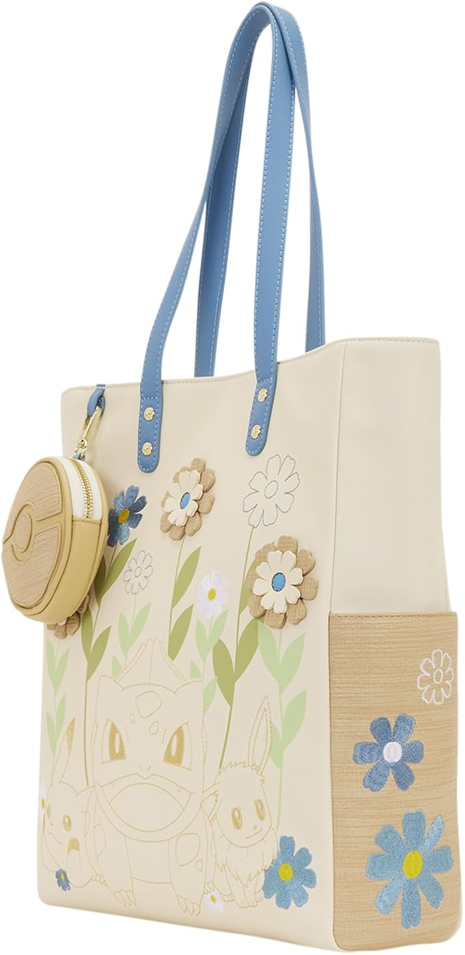 Pokémon Floral Tote Crossbody with Coin Bag - Loungefly
