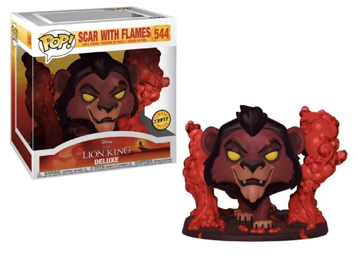 Scar with Flames  #544  - Funko Pop! - Deluxe  - Disney - The Lion King - Chase Exclusive