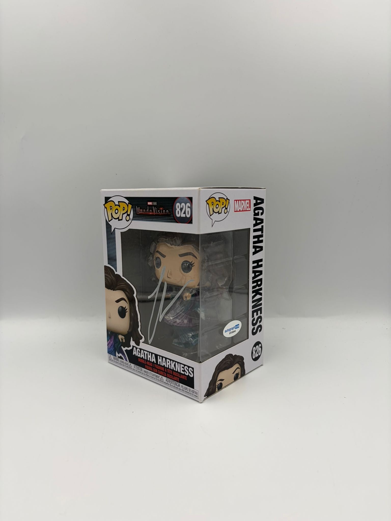 Agatha Harkness  - # 826 - Wanda Vision  - Signed By Kathryn Hahn    - Autographcoa Certified Funko Pop!