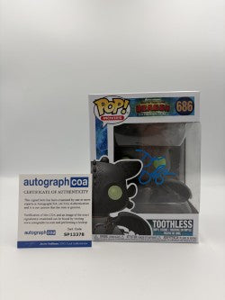 Toothless - #686 - Funko Pop! - Movies - How to Train Your Dragon - Signed By Dean Dubois     - Certified Autograph