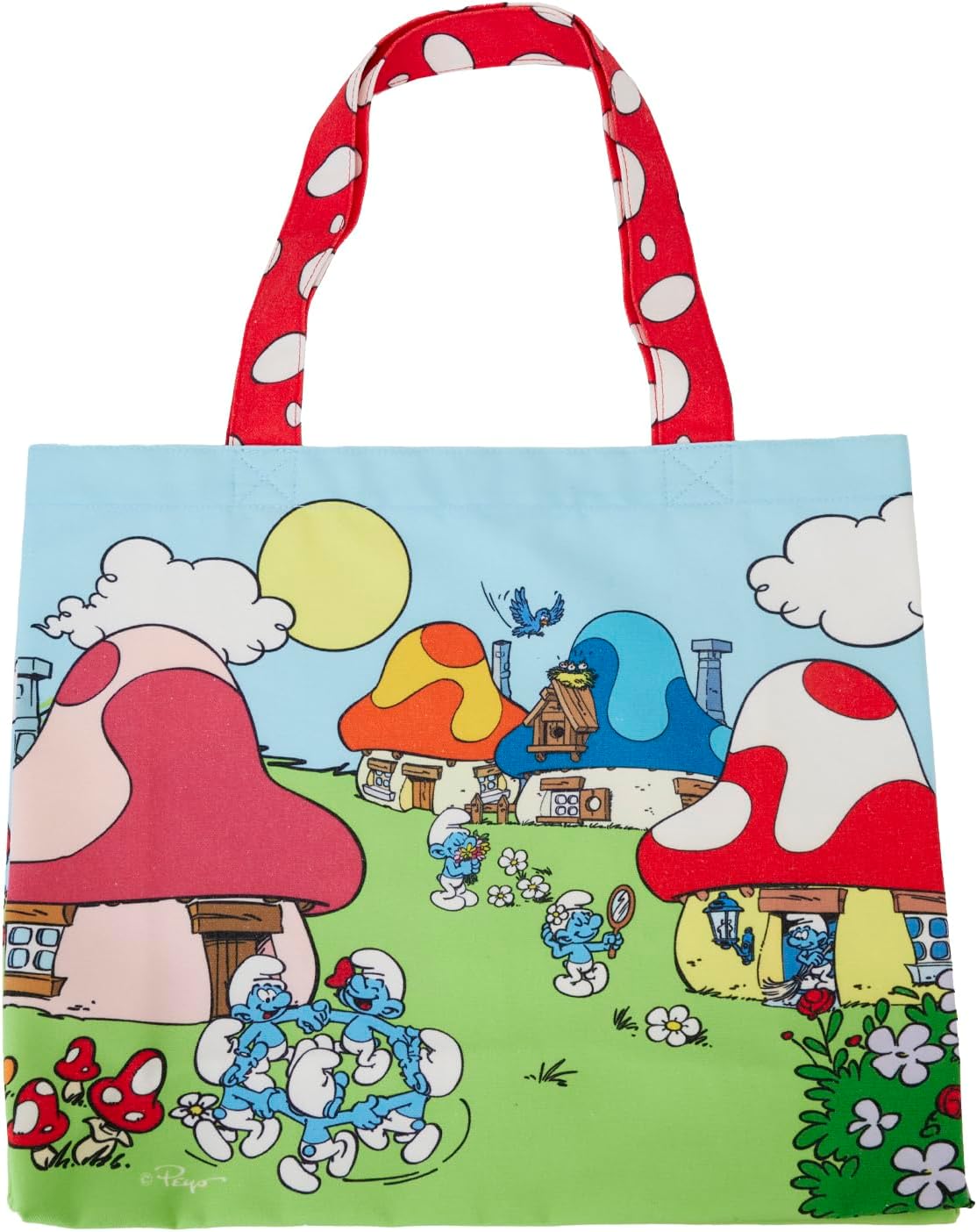 Smurf Village Life Cotton Tote  -  Loungefly