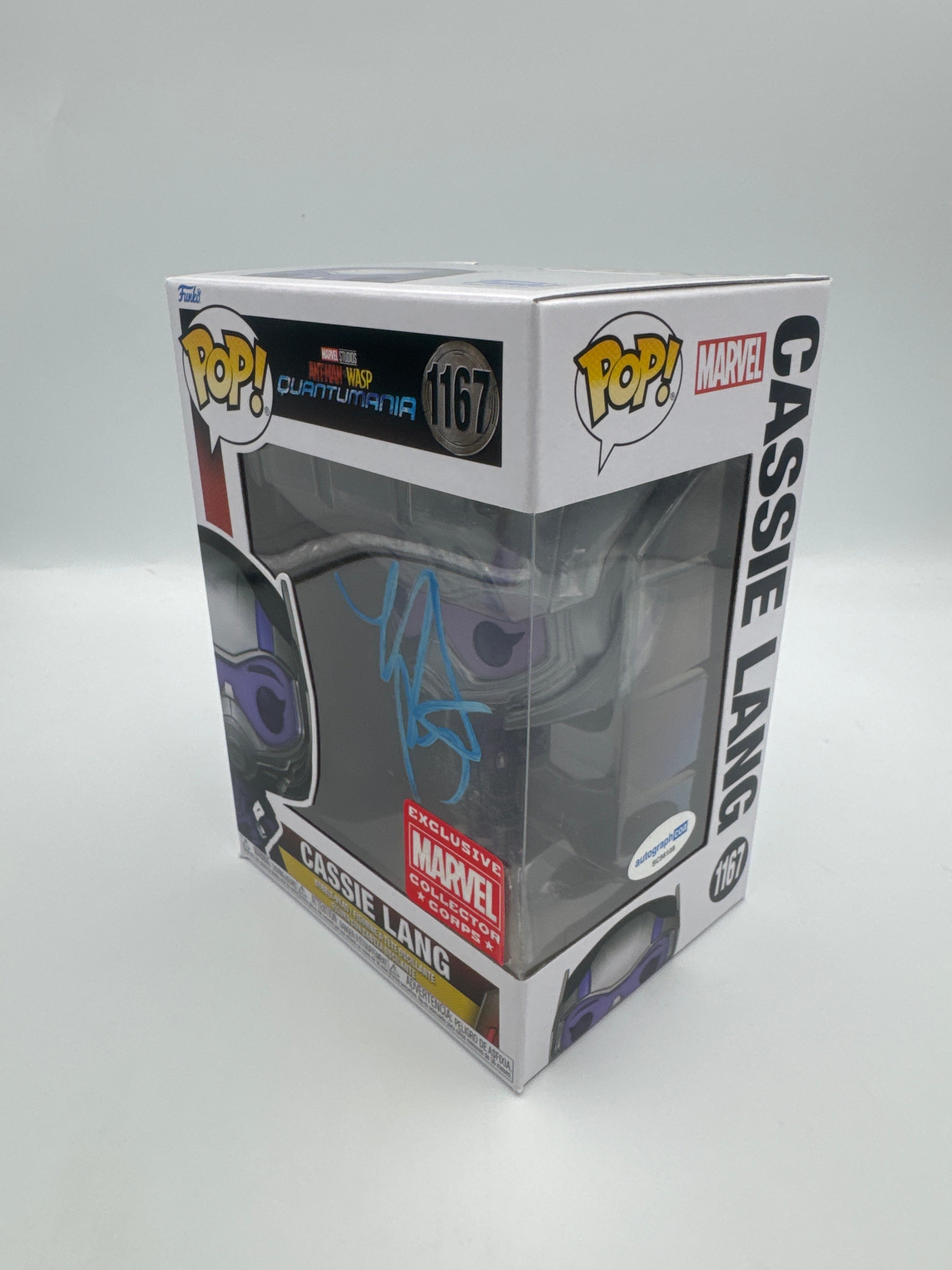 Cassie Lang  - #1167 - Funko Pop! - Marvel - Ant-Man Wasp - MCC Exclusive -Signed By Kathryn Newton - Autographcoa Certified Funko Pop!