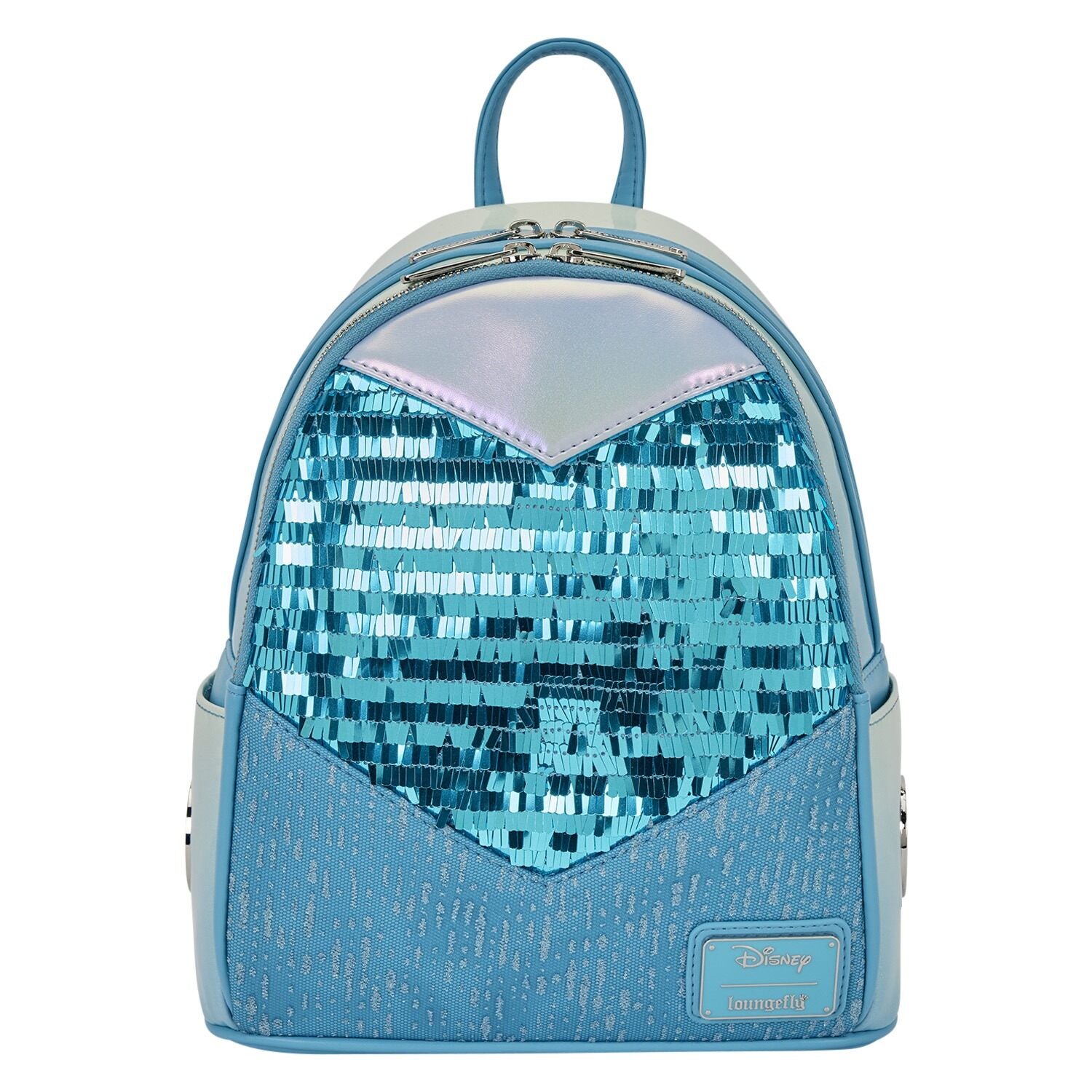 Disney Frozen Elsa Glitter Sequin Cosplay Mini Backpack - Loungefly