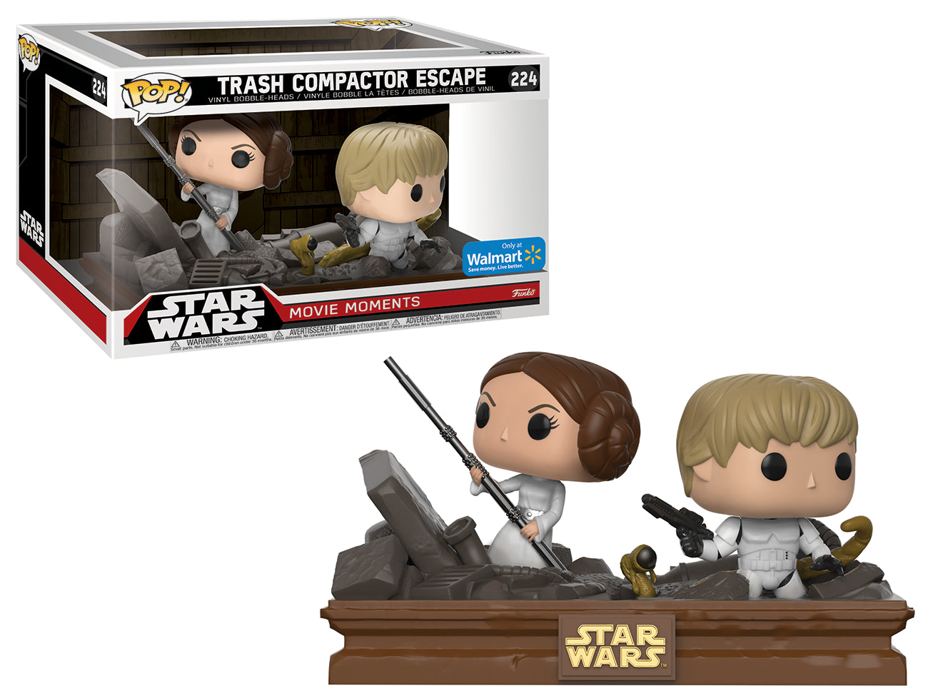 Luke And Leia Trash Compactor - #224 - Funko Pop! - Star Wars Movie Moments