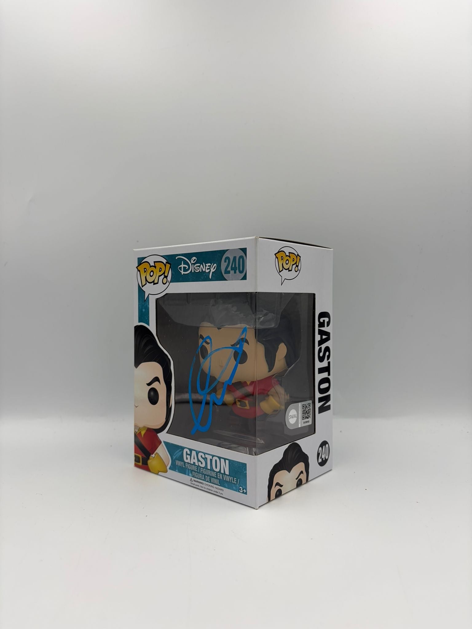 Gaston - #240 -  Disney  - Signed By  Luke Evans- SWAU Certified Funko Pop!