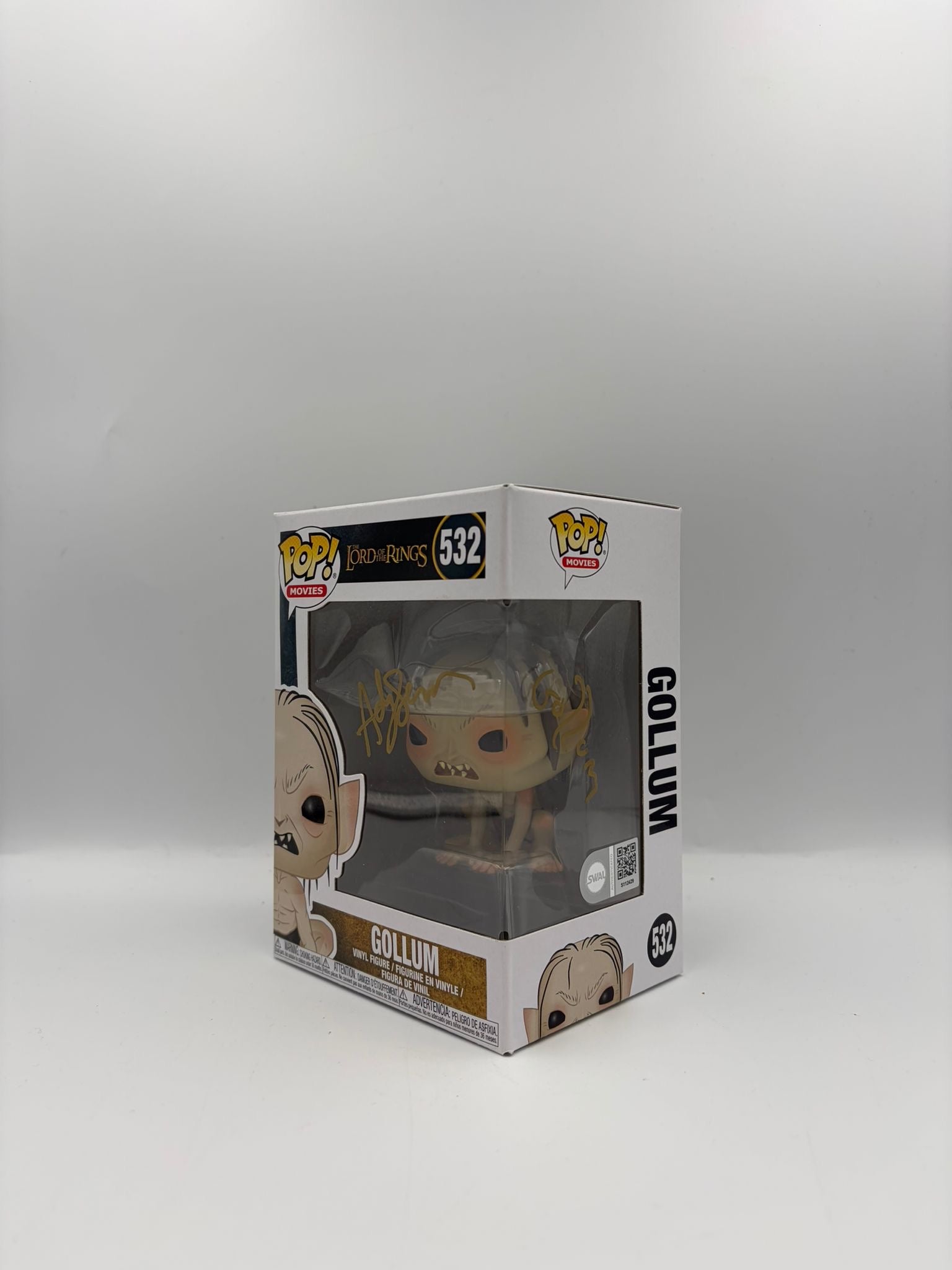 Gollum - #532 -  Lord Of The Rings - Signed By Andy Serkis  - SWAU Certified Funko Pop!