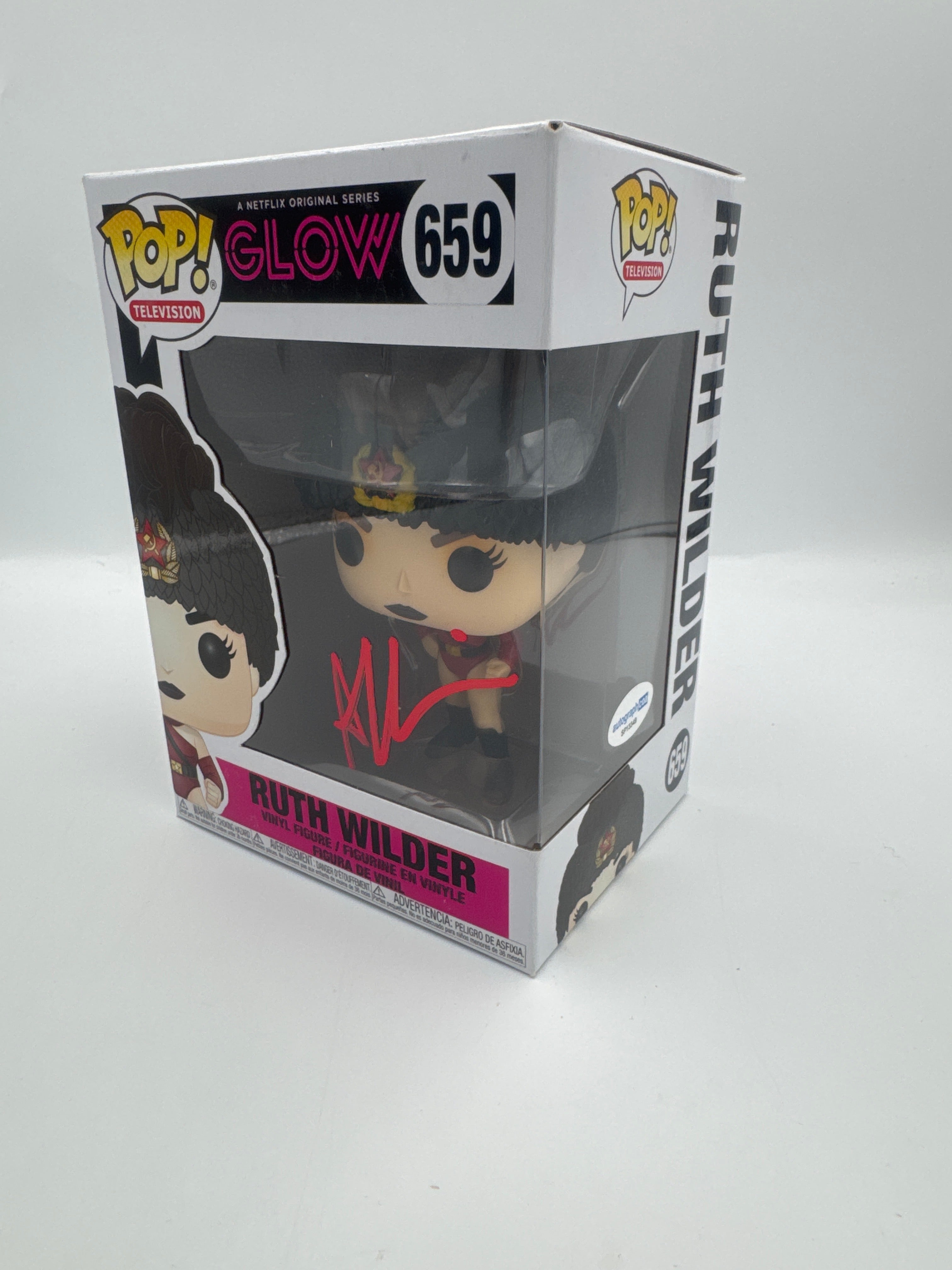 Ruth Wilder  - #659 - Glow  - Signed By Alison Brie - Autographcoa Certified Funko Pop!