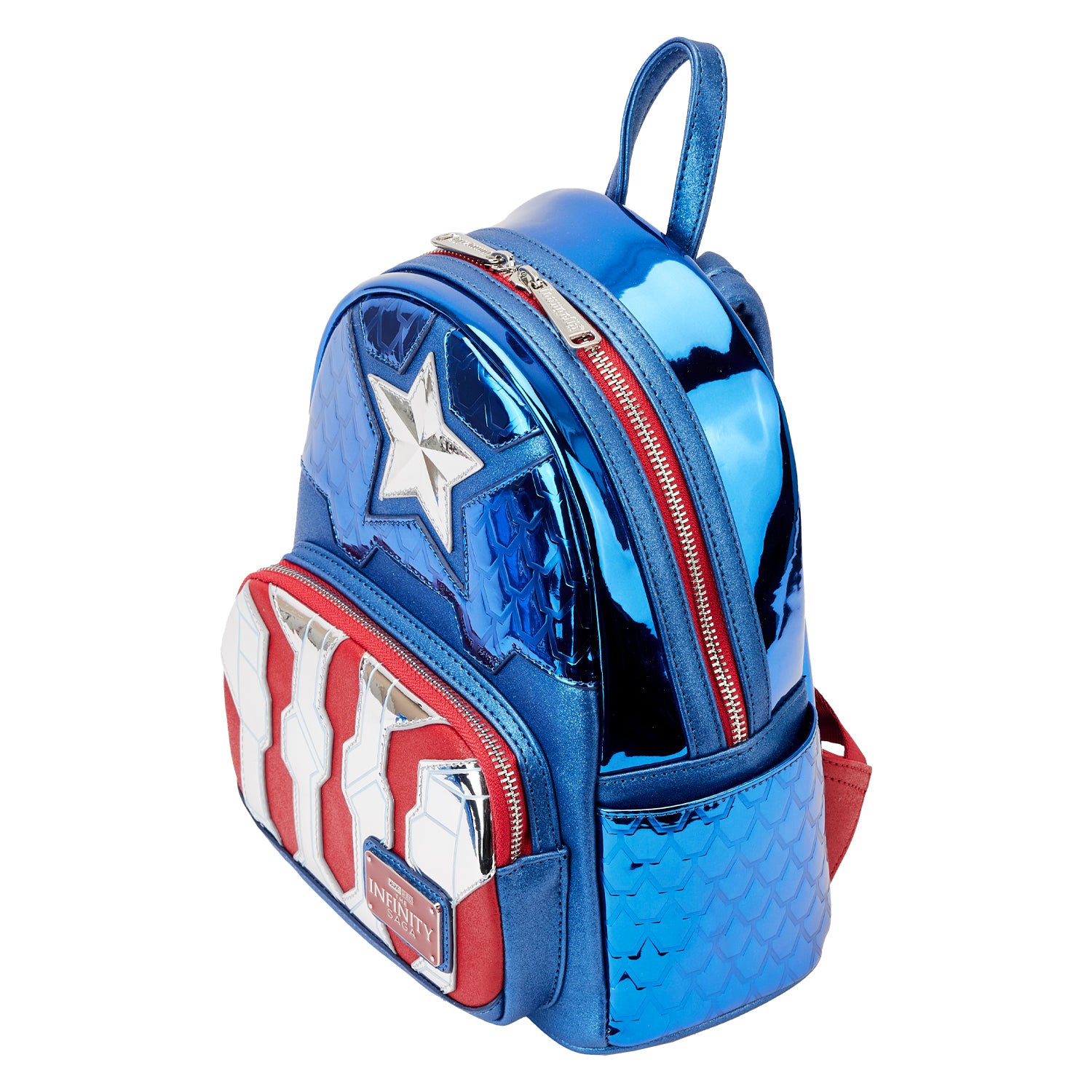 Metallic Captain America Cosplay Mini Backpack - Loungefly