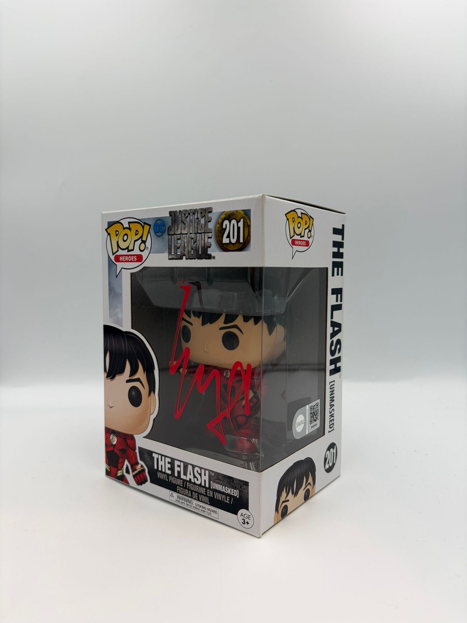 The Flash (unmasked) - #201 - Funko Pop! - Movies - Flash - Signed By       - Certified Pop