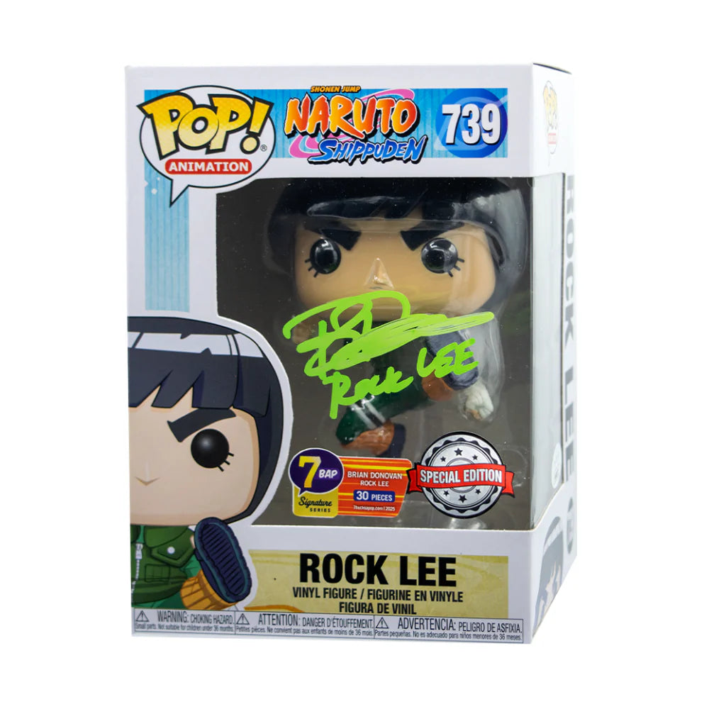 Rock Lee-  #739 - Animation - Naruto Shippuden - Signed By Rock Lee - 7BAP Certified Funko Pop!