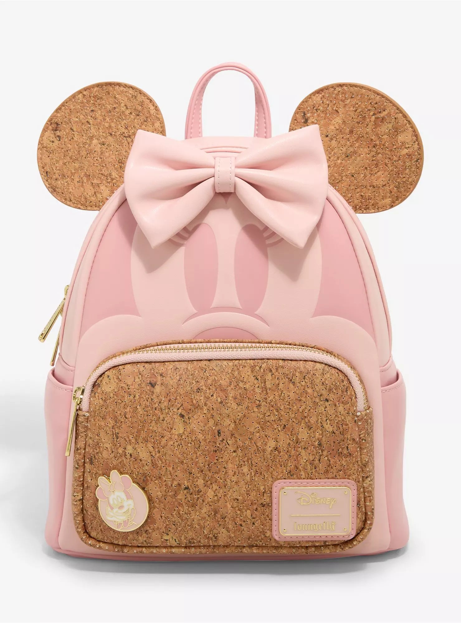 Disney Minnie Mouse Pink Cork Cosplay Mini Backpack  - Loungefly