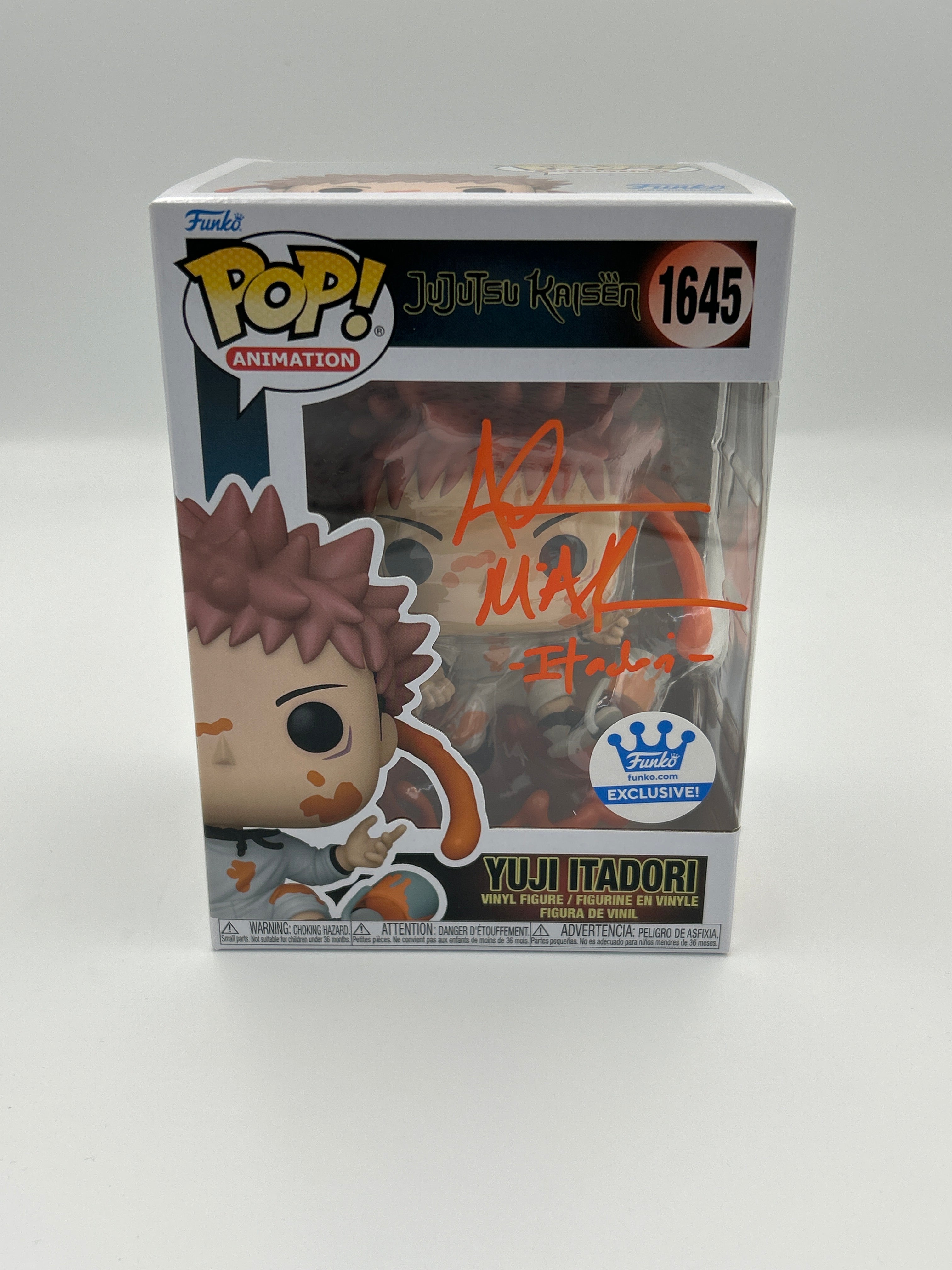 Yuji Itadori -  #1645 - Funko Pop - Animation - Jujutsu Kaisen - 7BAP Signature Series - Signed by Adam McArthur