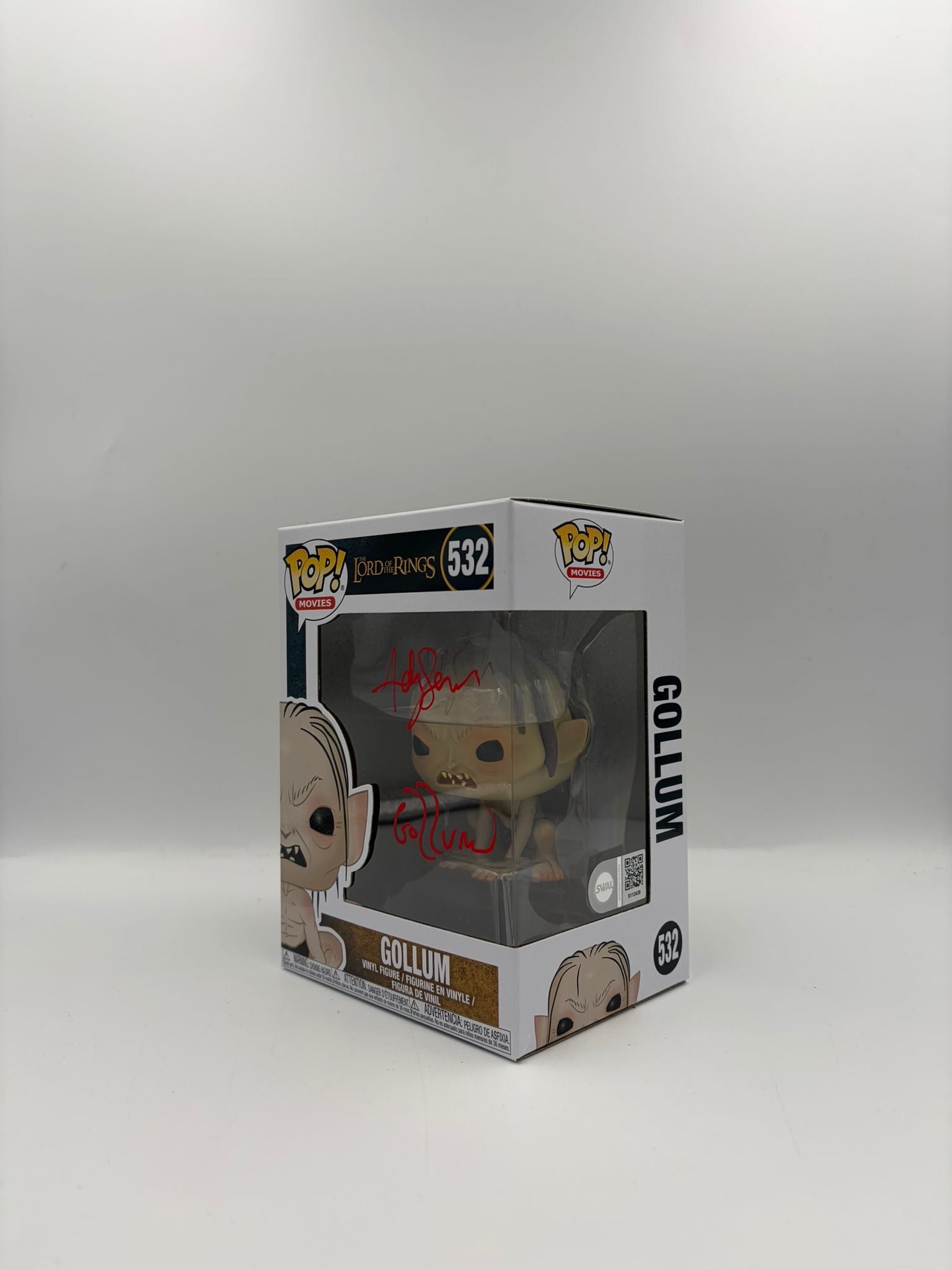 Gollum - #532 -  Lord Of The Rings - Signed By  Andy Serkis - SWAU Certified Funko Pop!