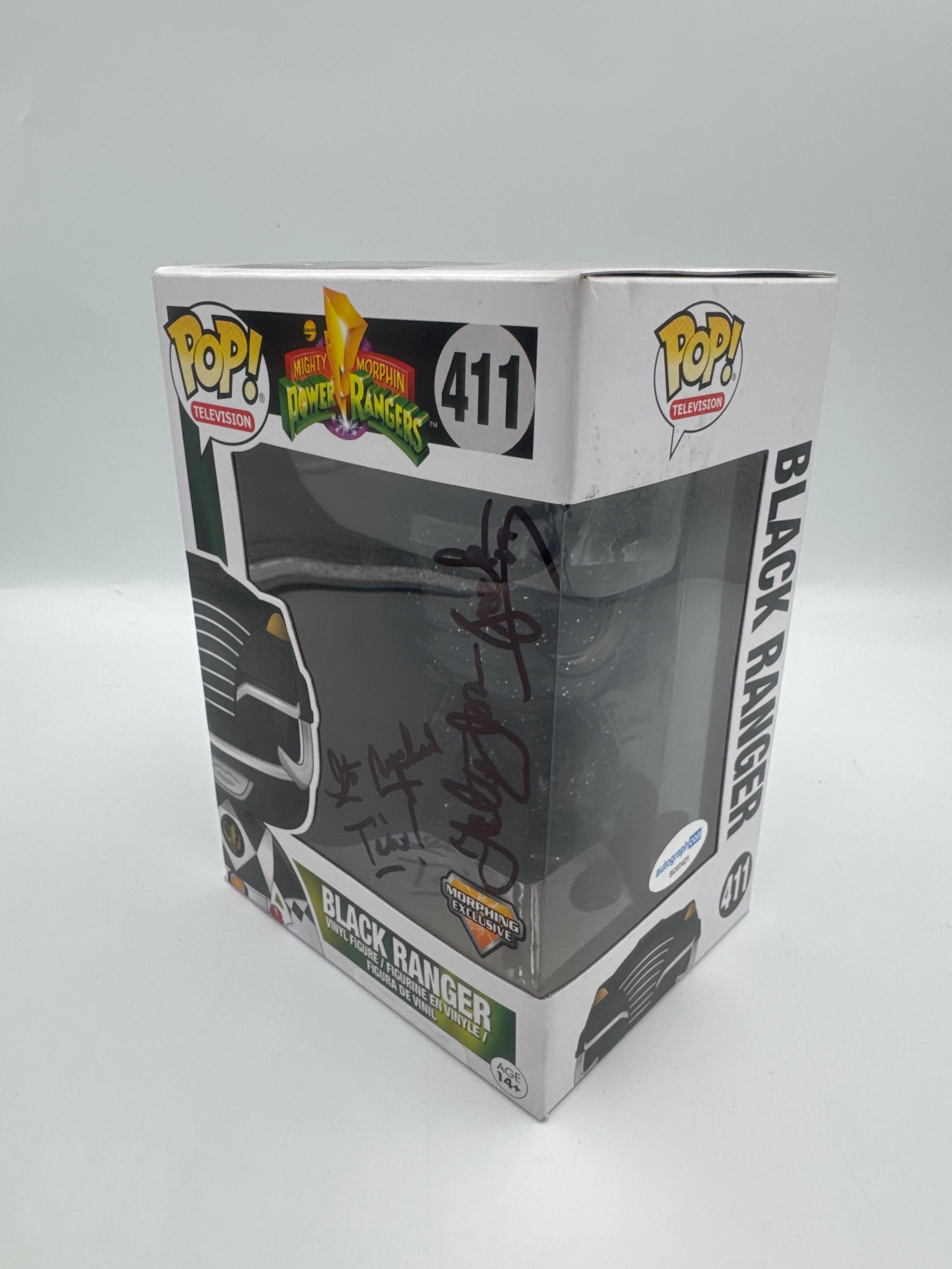 Black Ranger - #411 - Funko Pop! - Mighty Morphin Power Rangers - Signed By Walter Jones  - Autographcoa Certified Pop