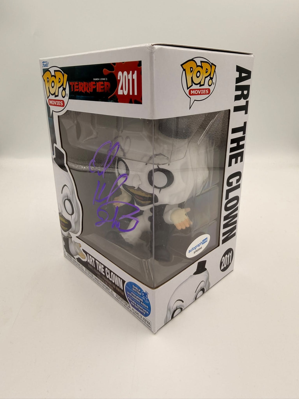 ART THE CLOWN - #2011 - Funko Pop! - MOVIES - The Terrifier -  Signed by David Howard Thornton - ACOA Certificate