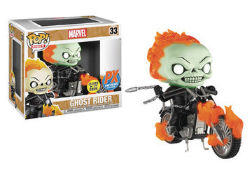 Ghost Rider - #33  - Funko Pop! - Marvel  -Rides -  GITD - PX Exclusive