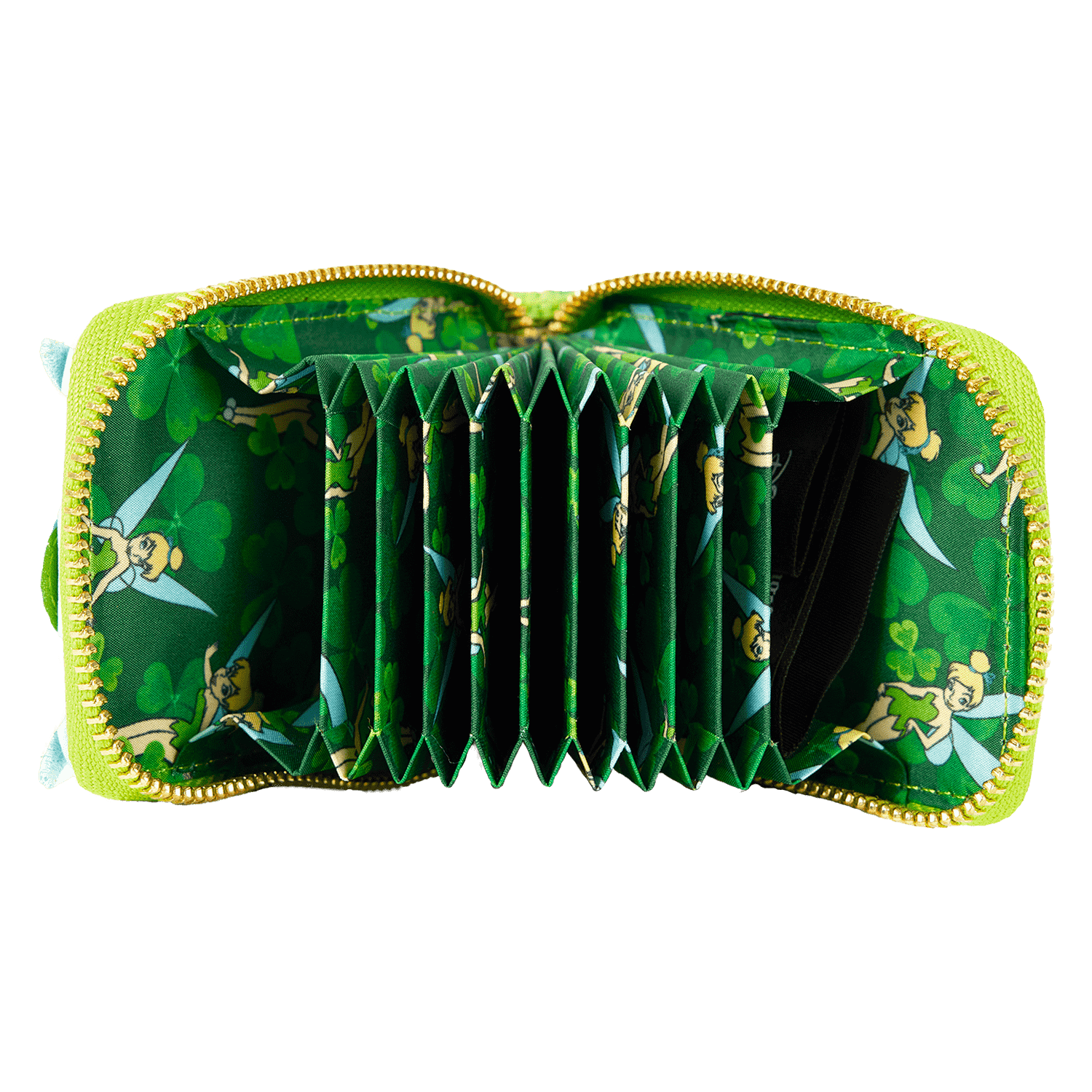 Peter Pan Tinker Bell Clover Accordion Wallet - Loungefly