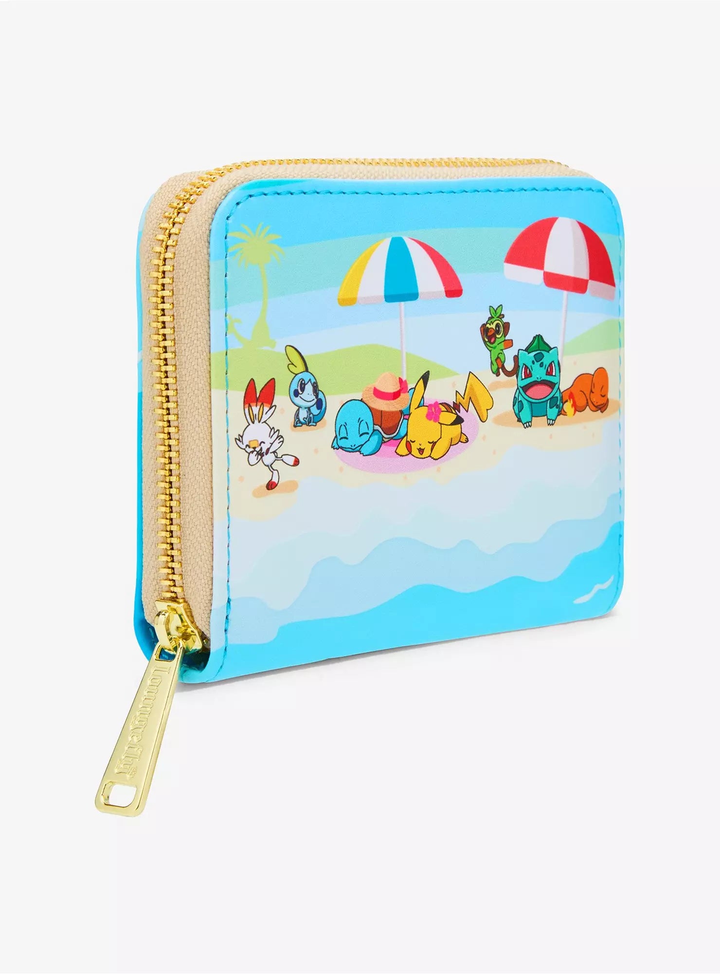 Pokémon Beach Day Scene Small Zip Wallet - Loungefly