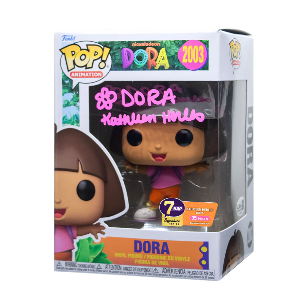 Dora - #2003 - Funko Pop! - Animation - Nickelodeon - Dora The Explora - 7BAP - Signed By Kathleen Herles 35PCS