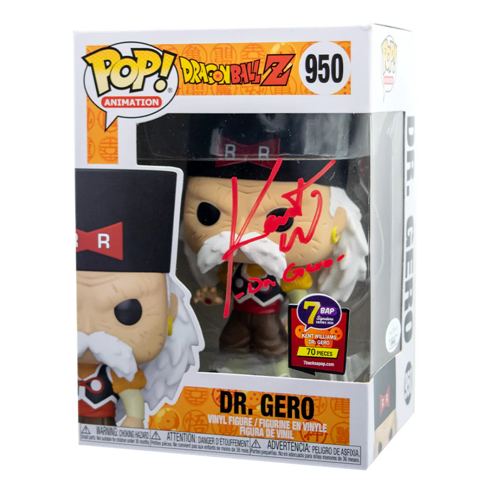 Dr. Gero - #950 - Funko Pop! - Animation - Dragon Ball GT - 7 BAP Signature Series - Signed by Kent Williams - 70PCS
