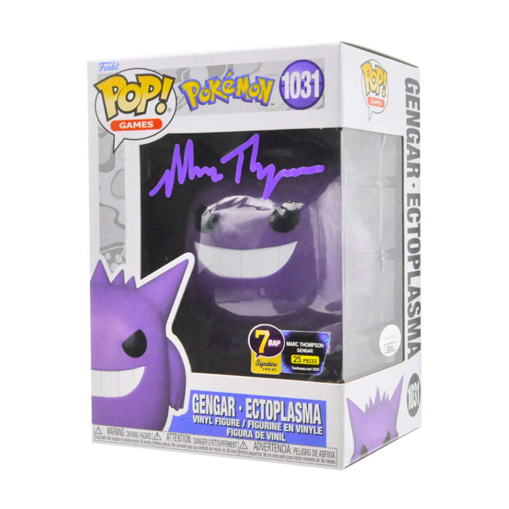 Gengar Ectoplasma - #1031 - Funko Pop! - Games - Pokemon - 7BAP - Signed By Marc Thompson - 25 Pieces