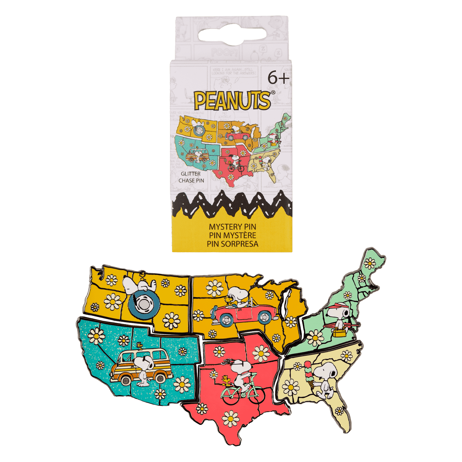 Peanuts Snoopy Map Mystery Blind Box Pins - Loungefly
