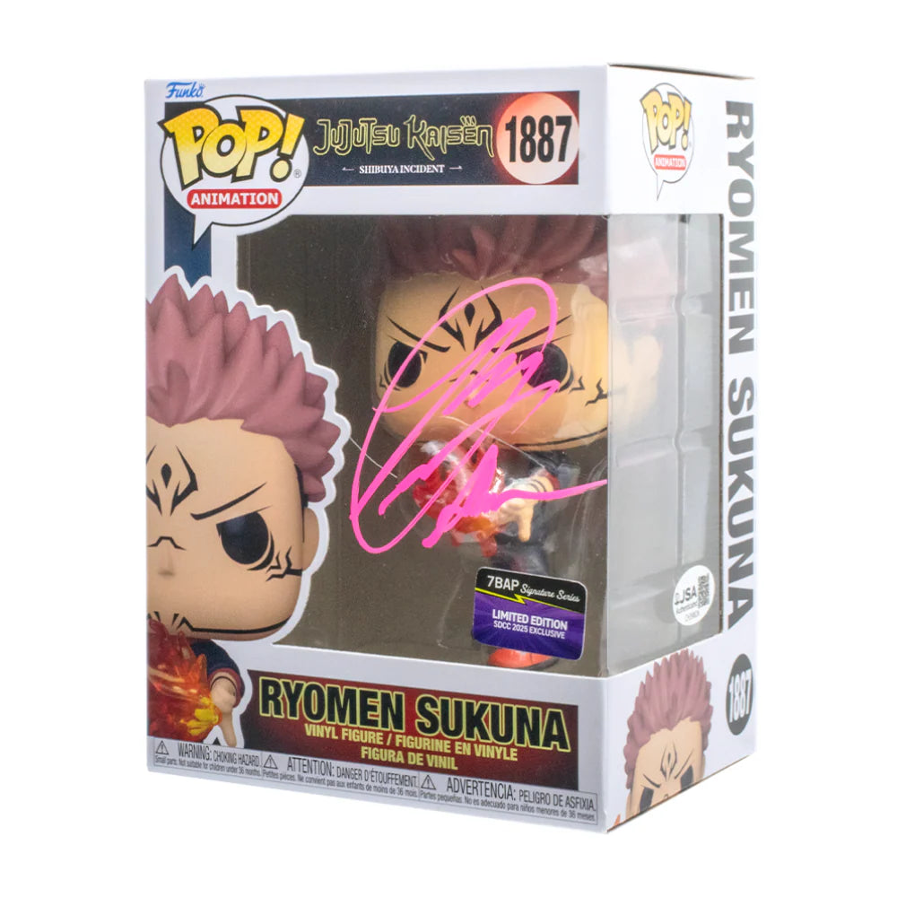 Ryomen Sukuna - #1887- Funko Pop - Jujutsu Kaisen - 7BAP Signature Series - Signed By Ray Chase