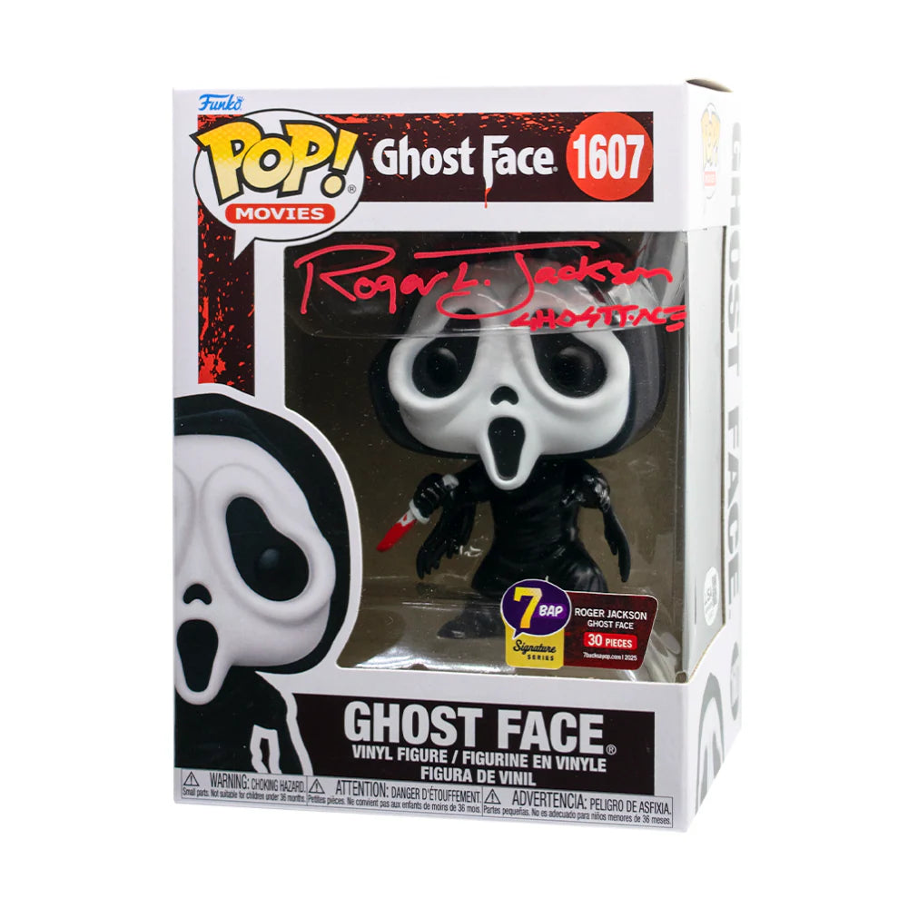 Ghost Face - #1607 - Ghost Face - Movies -  Signed By Roger Jackson  - 7BAP Certified Funko Pop!
