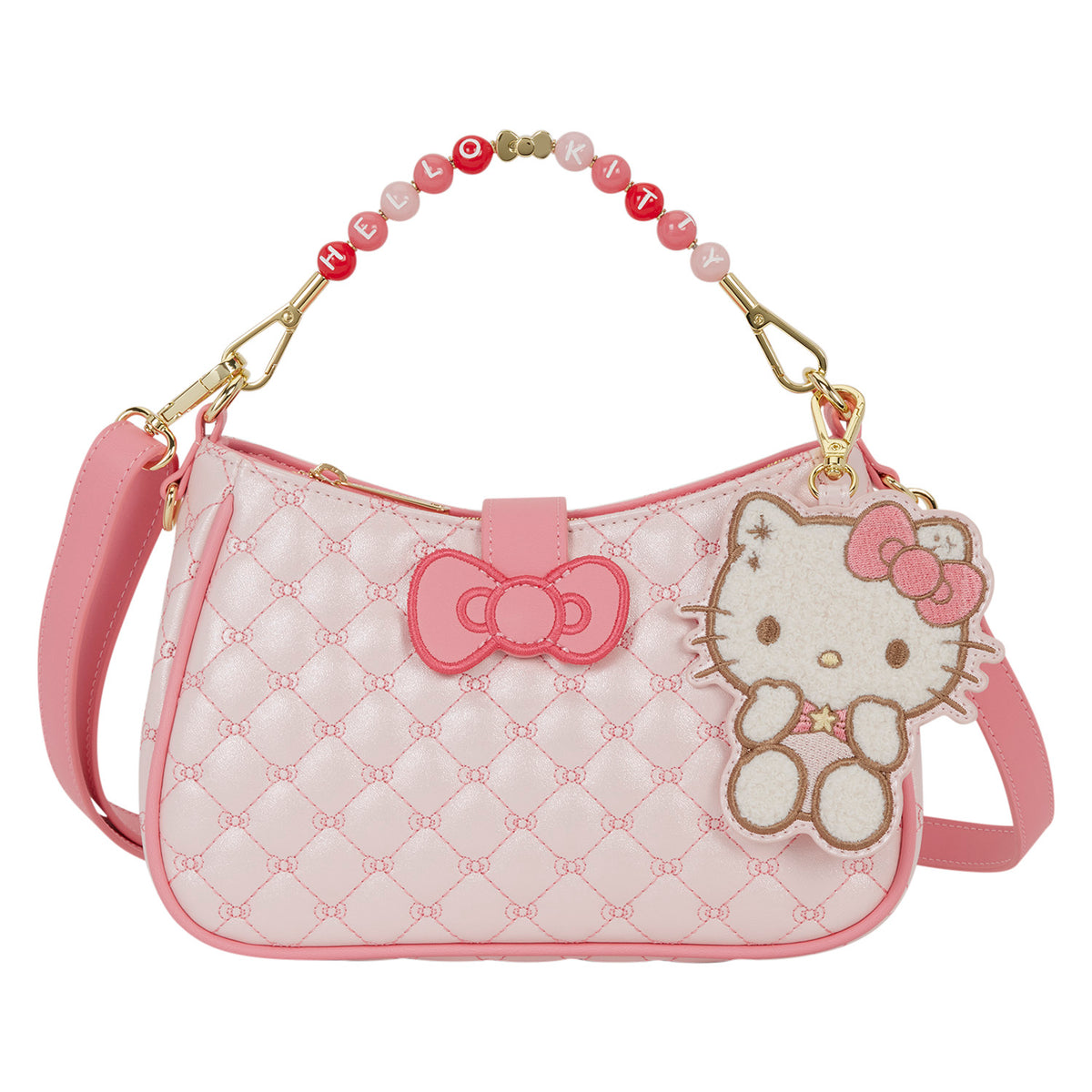 Sanrio Hello Kitty Quilted Crossbody Bag with Beaded Handle & Bag Charm- 23rd Oct 2026