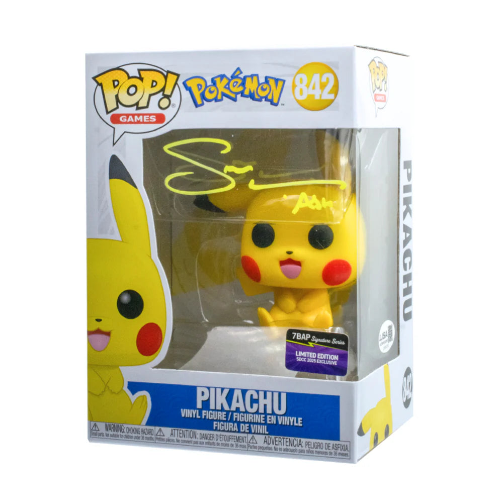 Pikachu - #842 - Funko Pop! - Games - Pokemon Signed by Sarah Natochenny