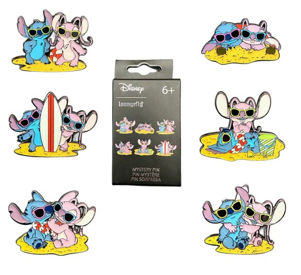 Stitch and Angel Beach Scene Mystery Pin - Loungefly