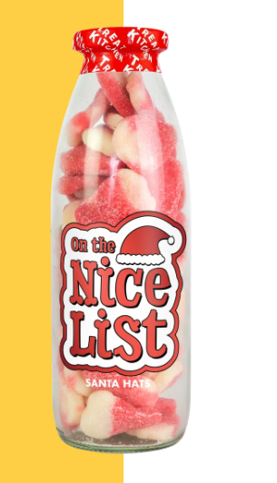 On The Nice List - Santa Hats -  Sweet Bottle Treat Kitchen
