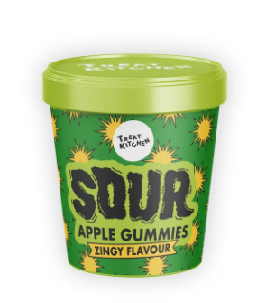 Sour Apple Gummies Pot 90g -  Treat Kitchen