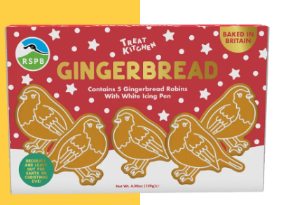RSPB Letterbox Gingerbread Robins Decorating Kit -  Treat Kitchen