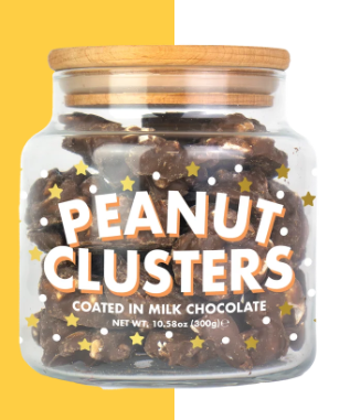 Milk Chocolate Peanut Clusters Chocolate Jar -  Treat Kitchen